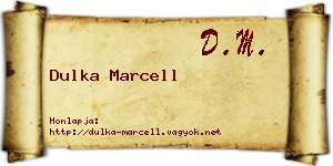 Dulka Marcell névjegykártya